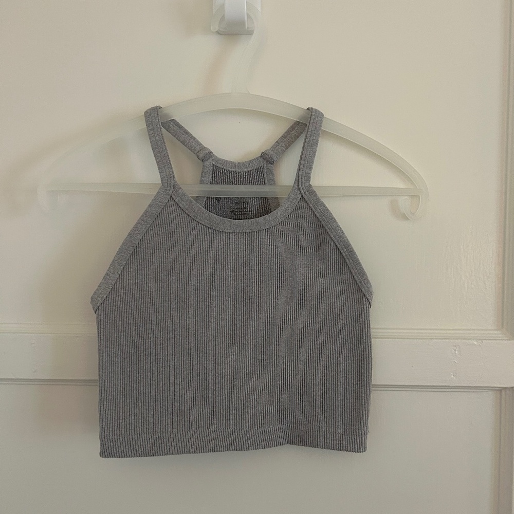 FP Movement by Free People Happiness Runs Crop Tank M/L Medium Gray